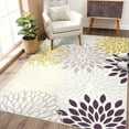 thumbnail image 3 of Washable Folding Back Rug Moroccan Flower Non-Shedding Area Rugs Boho Anti-Slip Area Rug Short Shag Plush Area Rug for Living Room, Bedroom,Children's Room, 3 of 9