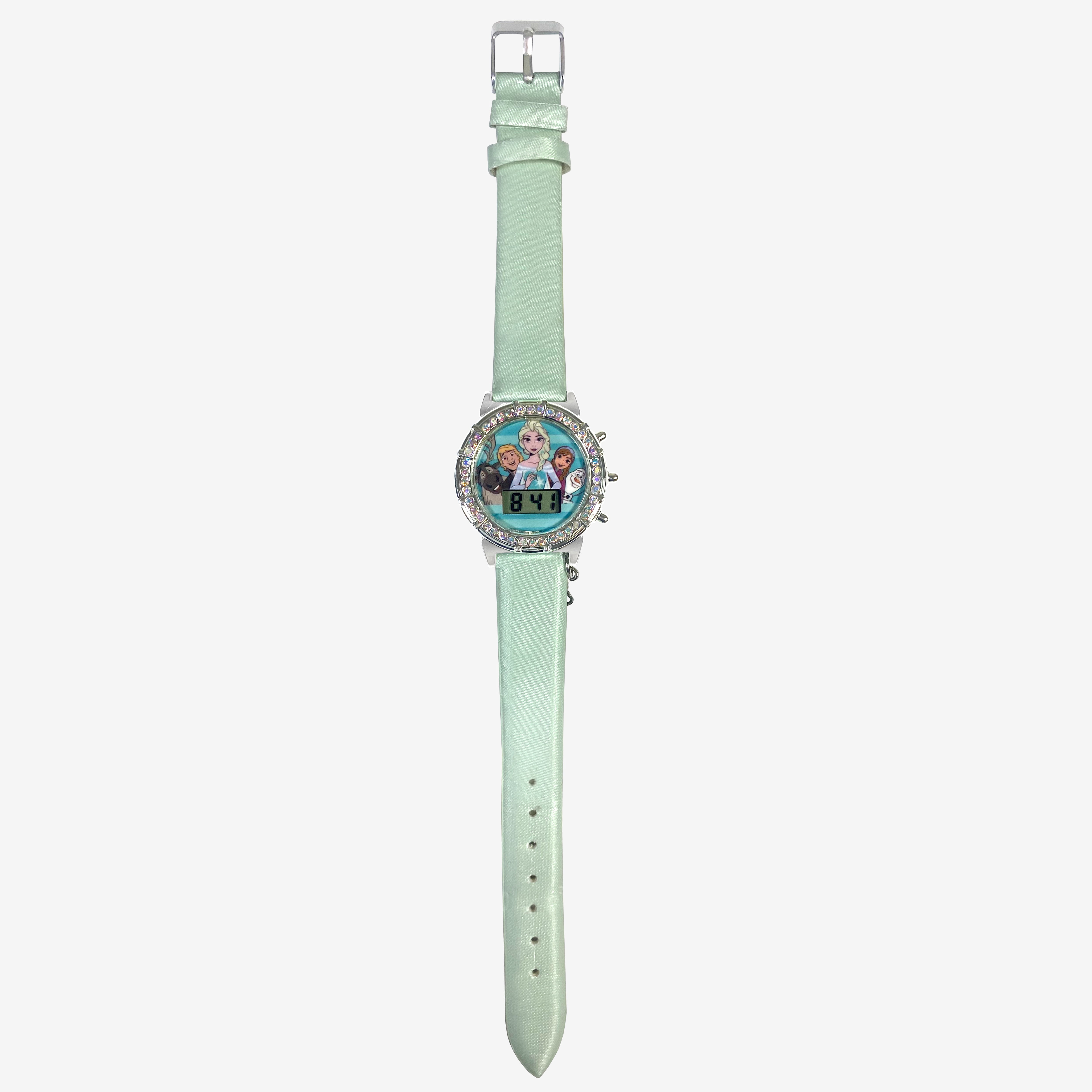 Disney Fronzen Kids LCD Watch with Shiny Satin Strap in Blue Model# FZN4888WM