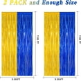 thumbnail image 3 of WarmHaven 2 Pack Graduation Backdrop, 3.28 FT x 7.05 FT Class of 2025 Decorations, Blue Gold Fringe Curtains Tinsel Backdrop Party Streamer, Metallic Blue and Gold Graduation Decorations 2025, 3 of 13