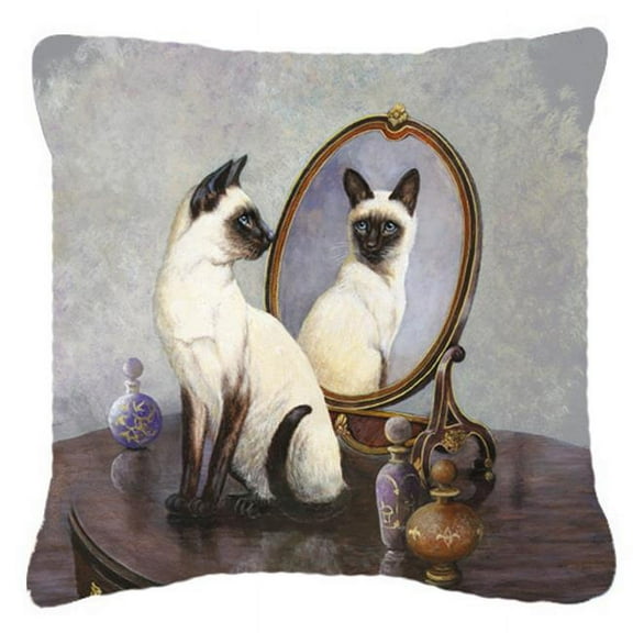 Siamese Reflection by Daphne Baxter Canvas Decorative Pillow