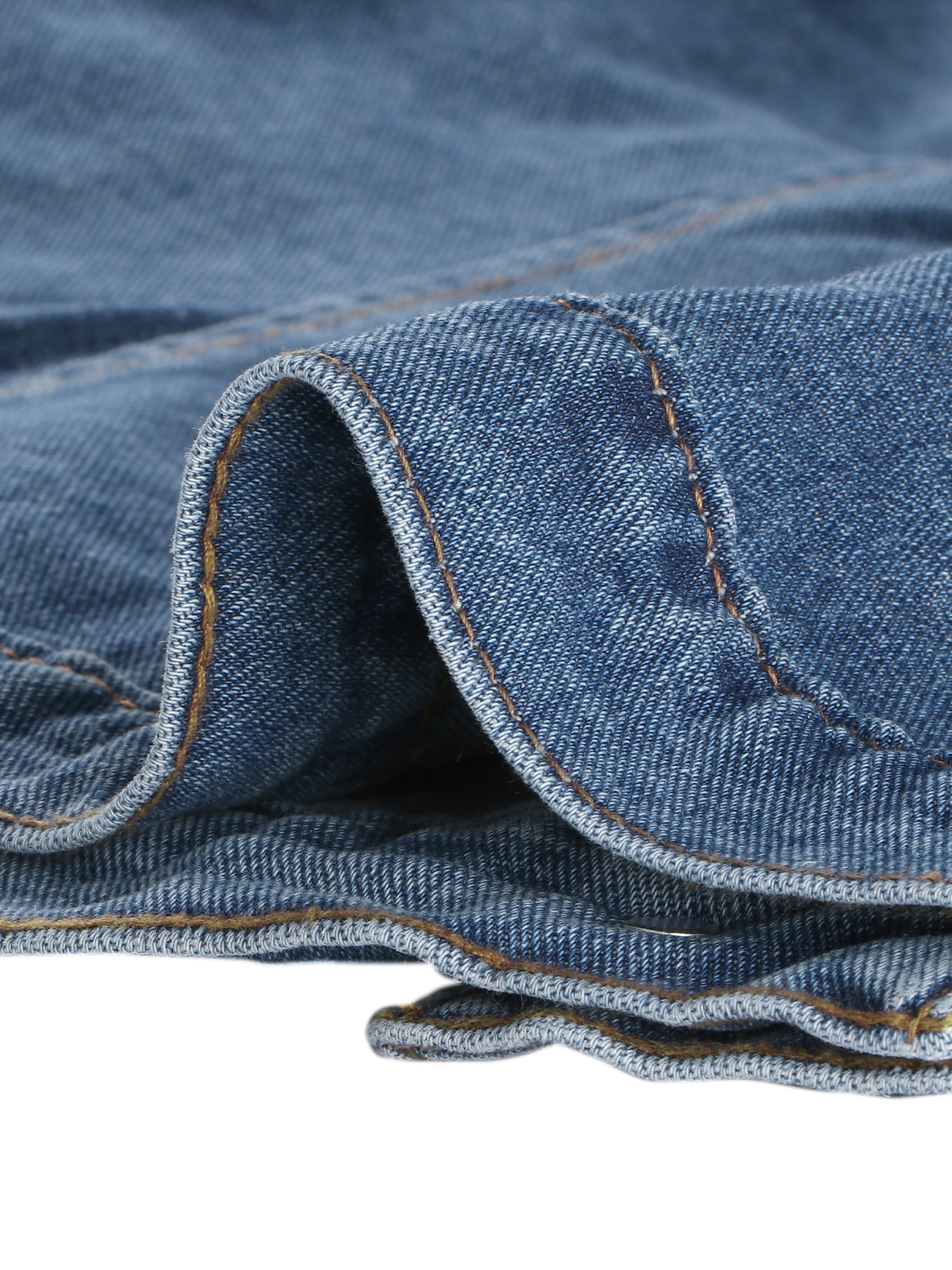 Unique Bargains Women's Plus Size Jean Drawstring Hood Denim Jacket