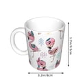 thumbnail image 2 of Yiaed Flamingos Tribal Print Ceramics Coffee,Large Handle Design,Extra Large Tea and Coffee Cup for Office and Home Mugs, 2 of 6