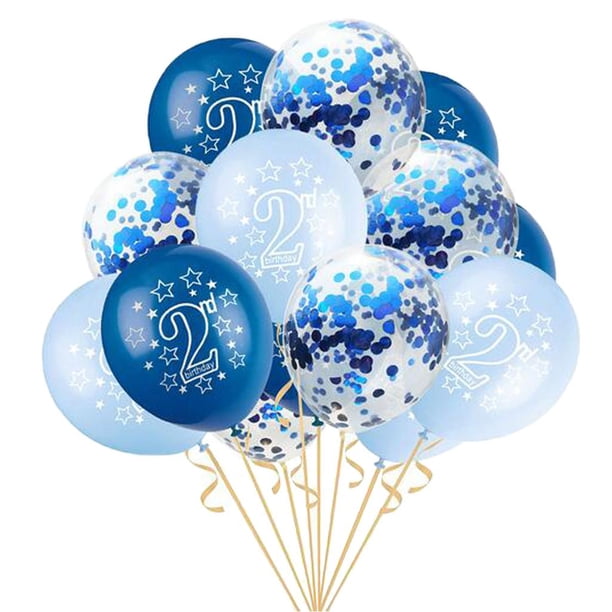 Globo de látex de cumpleaños de 15 piezas con decoración de de bebé de confeti de Paillette SM SunniMix Globo de látex de fiesta de cumpleaños