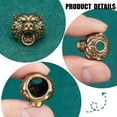 thumbnail image 4 of 1 Box 2Pcs Tibetan Style Alloy European Beads Large Hole Beads with Resin Imitation Synthetic Turquoise Beads Bear Antique Bronze 18x19.5x21mm Hole: 5.5mm, 4 of 6