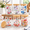 6-Flower, variant on 12 Vintage Christmas Glass Food Storage Jars with Airtight Wood Lids
