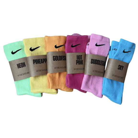 Solid Dye Nike Crew Socks Dri Fit, Unisex Adult Large, 6 - Pack