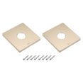 thumbnail image 1 of Ojal Pared Placa PC Decoración Pared Panel con 0,9 Pulgadas Cable Paso Única Salida Placa Montajes Dorado Tono para Bajo-Voltaje Cables Paquete de 2, 1 of 4