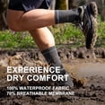 thumbnail image 2 of TOP-EX DryKnit™ Waterproof Crew Socks, Merino Blend, Unisex Outdoor & Work Wear, Black, M, 2 of 5