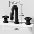 thumbnail image 6 of VIGO Wythe Widespread Bathroom Faucet in Matte Black, 6 of 13