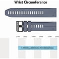 thumbnail image 7 of Tianle Compatible with Fenix 5S Plus Band Silicone Sport Watch Bands for Fenix 5S/Fenix 7S/Fenix 6S/Fenix 6S Pro/D2 Delta S Smart Watch-Black Buckle(Slate), 7 of 7