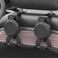 thumbnail image 4 of Cup Holder - Automotive Headrest Cell Phone Slot, Travel Truck Rear Seat Organizer, Material, Interior Space Saving Function, Car Accessories, Black Gray Finish Passenger, 4 of 9