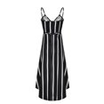 thumbnail image 3 of Vestido a rayas con estampado irregular sin mangas con cuello en V a la moda de verano para mujer Fridja  hj3626, 3 of 7