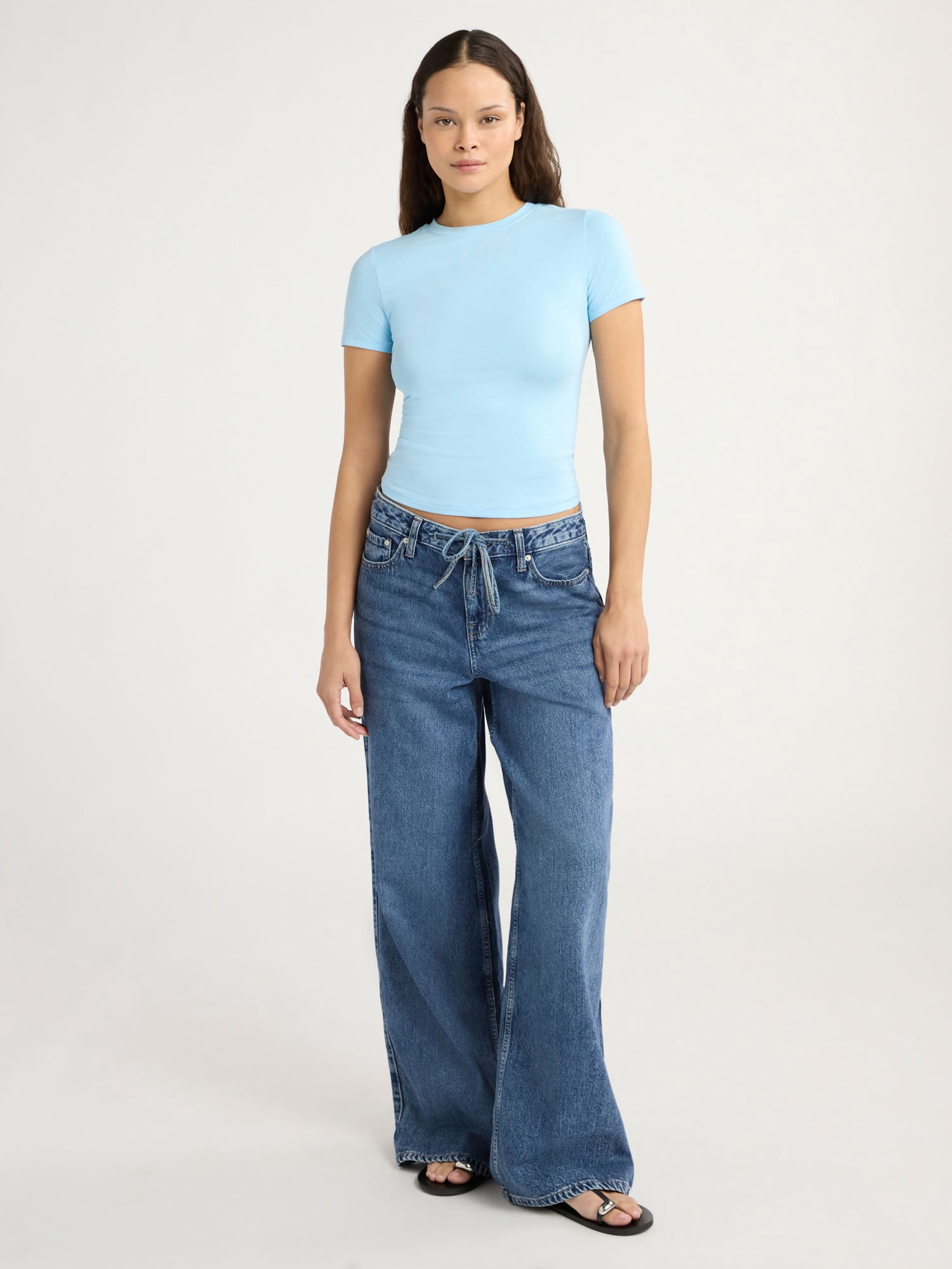 Scoop Women's Ultimate Refined Jersey Knit Fitted Baby Tee, Sizes XS-XXL