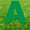 Green, variant on Blue Letter A 20 inches tall