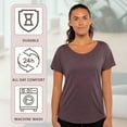 thumbnail image 7 of Women’s Triblend Dolman Bulk T-Shirt, 50/25/25 Polyester/Ring Spun Cotton/Rayon, Assorted Short Sleeve Crewneck Tees (Bright Color 6 Pack, XS), 7 of 7