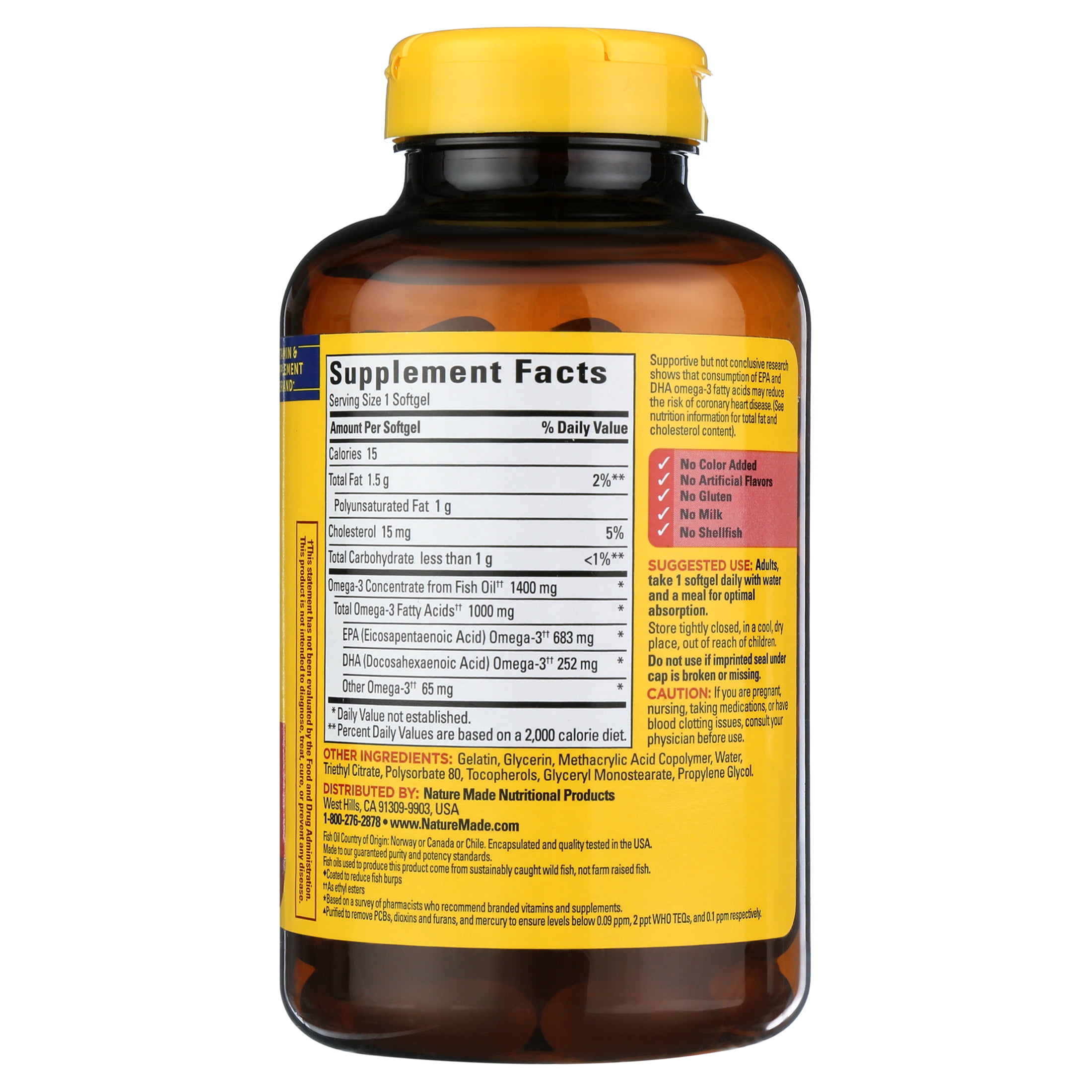 Nature Made Ultra Omega-3 Supplements from Fish Oil, 1400mg