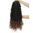 thumbnail image 2 of 20" Hair Wigs, African Dirty Braid Woman Girls Wavy Faux Locs Crochet Hair Wig Cool African Pigtail Dirty Braid Hair Accessories, 2 of 8
