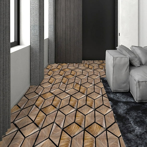 Etiqueta Engomada Del Piso, Etiqueta Autoadhesiva Anticorrosión Del Grano De Madera Antideslizante Hermosa Y De Moda Para Los Azulejos Y Los Pisos