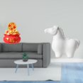 thumbnail image 2 of Figura de caballo con bolsa de dinero de , adorno artesanal, estatua de cuenco del tesoro, cornucopia, escultura decorativa de animal, sobrem, 2 of 8
