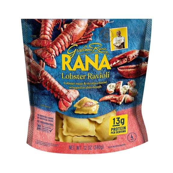 Giovanni Rana Ravioli Lobster Premium Filled Italian Pasta Bag (Share Size, 12oz), Refrigerated