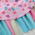 thumbnail image 5 of Toddler Swimsuit Girl Mermaid Print Long Sleeve One Piece Swimsuit with Colorful Hem Swim Skirt and Cap 3 Piece Set Bathing Suits for Girls Size 3-4Y, 5 of 5