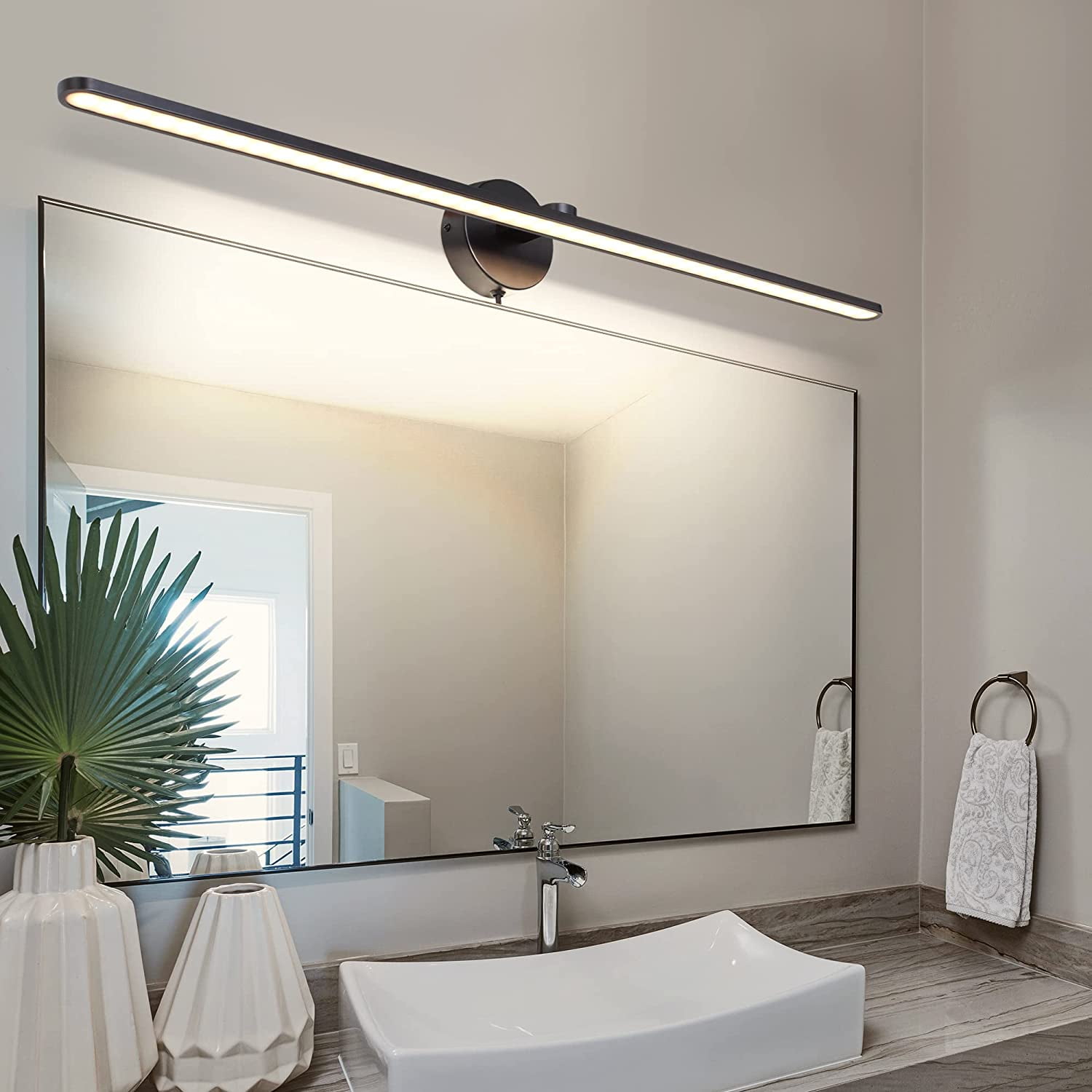 16 inch Wall Mounted Plug in Light Fixtures Bathroom Over Mirror Lamp