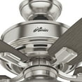 thumbnail image 2 of Hunter 52 inch Indoor Ceiling Fan with LED Light and Remote Control - Standard Mount Ceiling Fan, 5 Blades, For Bedroom, Living Room, or Kitchen, Quiet - Bennett 54188, Brushed Nickel, 2 of 18