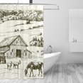 thumbnail image 2 of Coolnut Western Farm Animals Shower Curtain Bathroom Decor Watercolor Shower Curtain Sets Fabric Cloth Bathroom Curtains with Hooks 60x72 Inch, 2 of 6