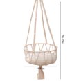 thumbnail image 3 of Cat Bed Hammock | Window Perch Swing Seat for Large Cats | Indoor Outdoor Hanging Basket with Sturdy Cotton Rope | Space Saving Wall Shelf | 15x15x14in | Beige | Holds Up to 11lb, 3 of 8