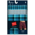 thumbnail image 3 of Hanes Ultimate  Men's Plaid Boxers 3-Pack, 3 of 5