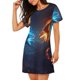 thumbnail image 2 of Balery Red And Blue Fire Dragon C Camisón de manga corta con cuello redondo para mujer, cómodo y elegante., 2 of 6