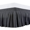 thumbnail image 2 of The Great American Store- Wrap Around Elastic Bed Skirt, Easy On & Off Dust Ruffle Bed Skirts 10 Inch Tailored Drop (Solid Grey, Full) - 650 TC 100% Cotton - Easy Fit, Fade Resitant Elastic Bedskirt, 2 of 4