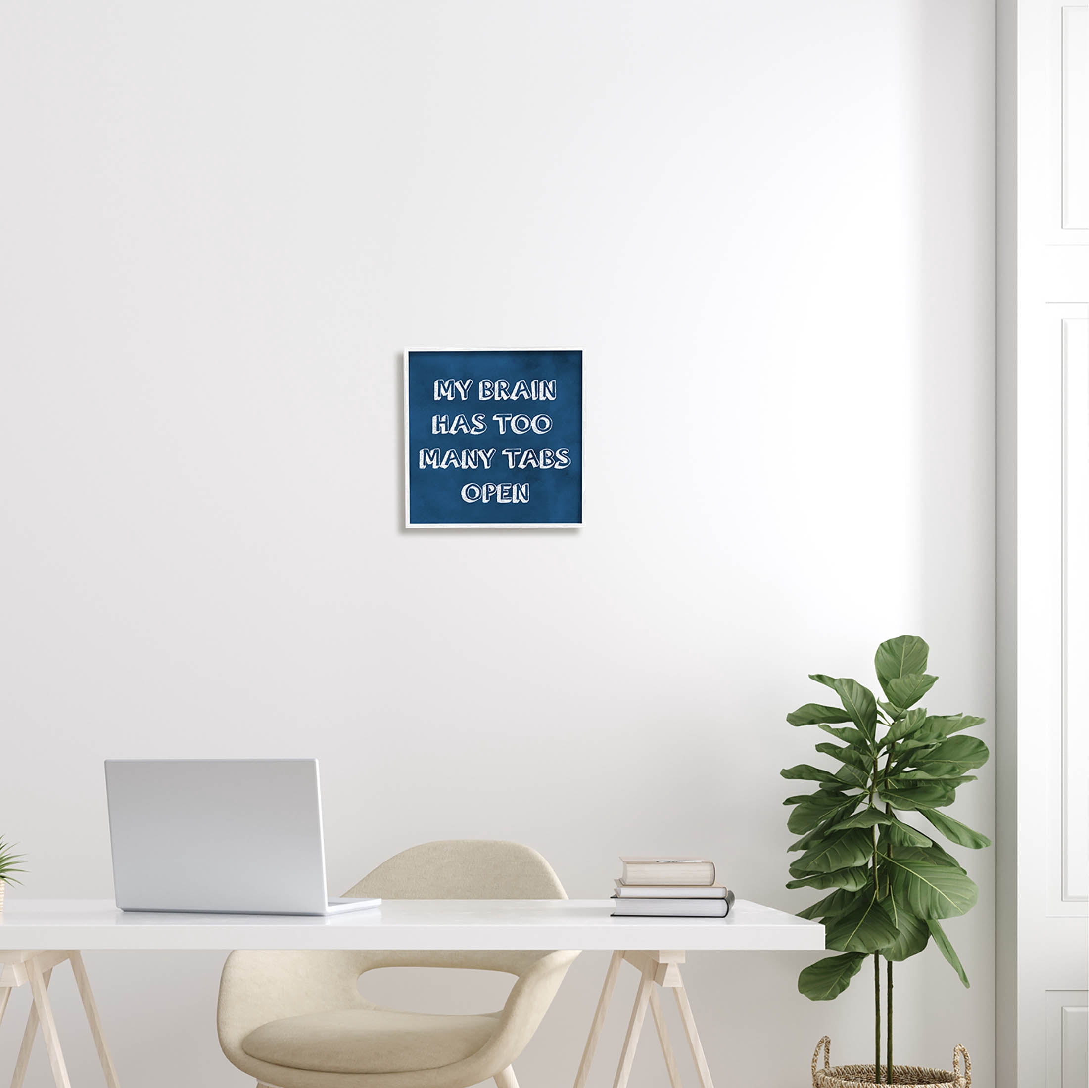 Stupell Industries Distracted Humor Phrase Graphic Art White Framed Art Print Wall Art, Design by Sundance Group