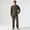 A-Black, variant on Men's Cotton 2-Piece Pajama Set Long Sleeve Top and Pants Button Front Soft Breathable Loungewear Sleepwear