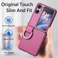 thumbnail image 4 of for Oppo Find N2 Flip Case with Ring, Slim PU Leather Protective Cover Phone Case Oppo Find N2 Flip ZH Purple, 4 of 18