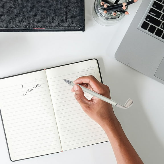 Pretyzoom Black Golf Club Ballpoint Pen Metal Pen Office Stationery For Novelty Pens