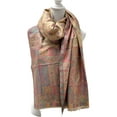 thumbnail image 3 of Women's Sepia and Pink Modal scarves with Elegant Floral Prints Summer Spring Accessory for Outdoor Events Casual Events, 3 of 3