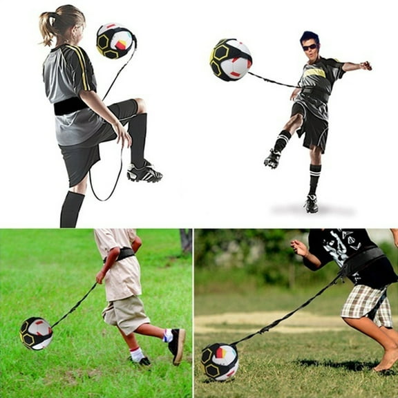 Football Strap Kick Trainer Control Skills Solo Soccer Training Aid Adjustable Tool