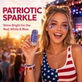 thumbnail image 3 of Red White Blue Hair Glitter Stick – Patriotic America Flag Star Face & Body Glitter, 4th of July Accessories, Waterproof Makeup for Football Game & Parades (3PCS), 3 of 7