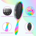 thumbnail image 2 of Cepillo desenredante para niños, ideal para cabello rizado y grueso, con mango que proporciona un suave masaje en el cuero cabelludo., 2 of 5