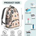 thumbnail image 4 of Bigfoot and Mountain Pink Pattern Backpack for School, Cute School Bag with Adjustable Shoulder Straps and Padded Back, 16.9"x12.6"x5.9", 4 of 4