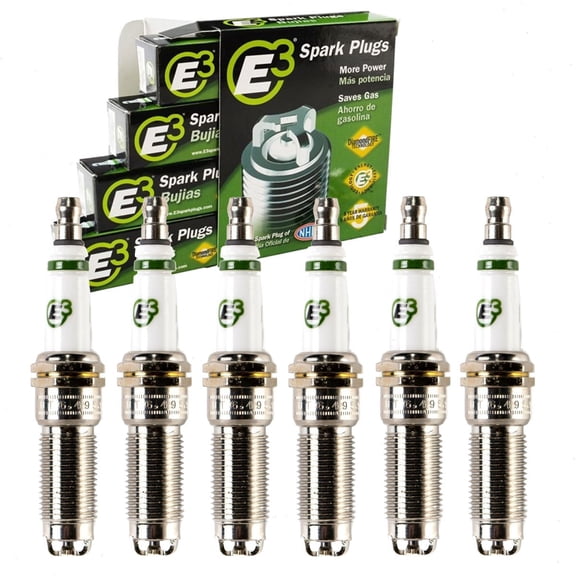 6 pc E3 Spark Plugs compatible with Chevrolet Malibu 3.6L V6 2008-2012