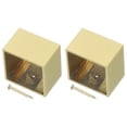 thumbnail image 1 of Uxcell 2 Pcs Cubierta de Pie de Muebles de Latón, 1.06 x 1.18 x 0.79 Pulgadas, Cubiertas de Patas de Muebles Cuadradas Doradas para Proteger el Suelo de Sillas, Mesas, Sofás, Camas, 1 of 6