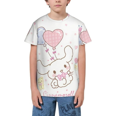 

Cinnamoroll Teenagers Gifts For Teen Boys & Girls Short Sleeve Classic Fit T-Shirt，Sizes Xs-Xl