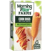 MorningStar Farms Original Corn Dogs, Vegan Plant Based Protein, 4 Count (Frozen)
