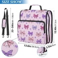 thumbnail image 3 of Water-Resistant 3-Ring Binder Organizer with Multiple Pockets Zipper Binder Bag for Office Bows and Heart Pattern, 3 of 8