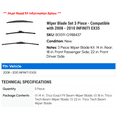 thumbnail image 2 of Wiper Blade Set 3 Piece - Compatible with 2008 - 2010 INFINITI EX35 2009, 2 of 2
