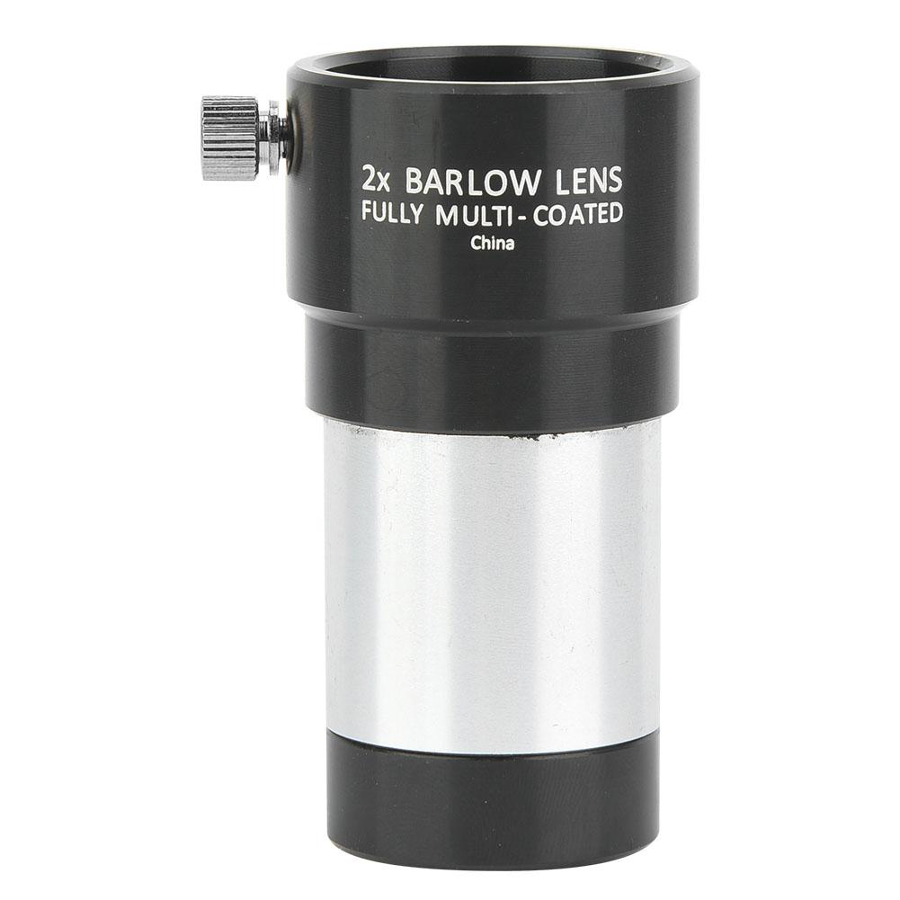 Tebru Astronomical Telescope Eyepieces Lens, 1.25 Inch 2X Barlow Lens