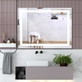 thumbnail image 2 of Anti-Fog Dimmable Bathroom LED Vanity Mirror, 32 x 24 Inch Wall Makeup Mirror with Light, Wall Mounted Bathroom Vanity Mirror LED Lighted Mirror with Touch Dimming Switch, 2 of 8