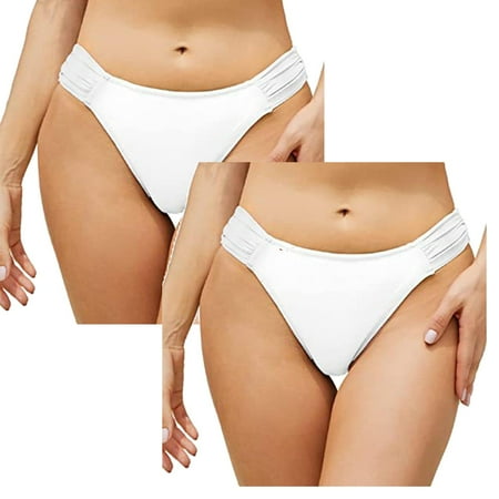 Kcodviy 2Pcs Women Vintage Print Low Swimming Pants For Toddler Waist Brazilian Bikini Bottom Swimming Suit For Women Long Sleeve And Long Pants Swimwear Briefs Beachwear Brazilian Swim Skirt Bot